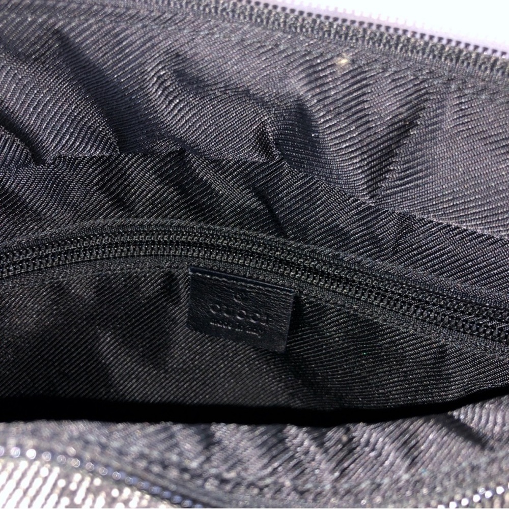 Gucci Black and Gray Monogram Tote - Picture 12 of 14
